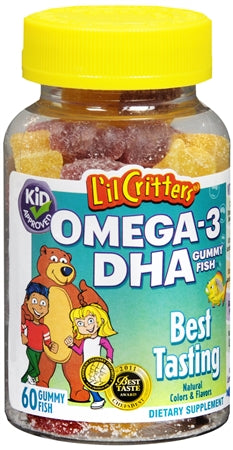 L'il Critters Omega-3 Gummy Fish 60 Gummies