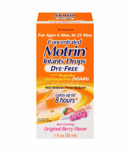 Motrin Concentrated Infants' Drops Dye-Free, Original Berry 1 oz (1 Pack)