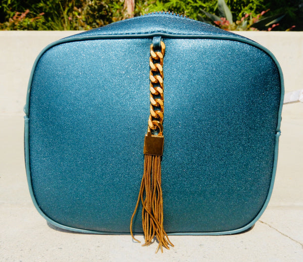 Street level teal crossover bag