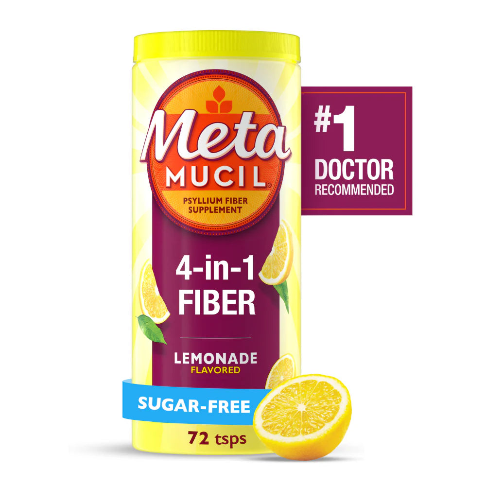 METAMUCIL 4IN1 FIBER S/F LMND PWD 14.7OZ