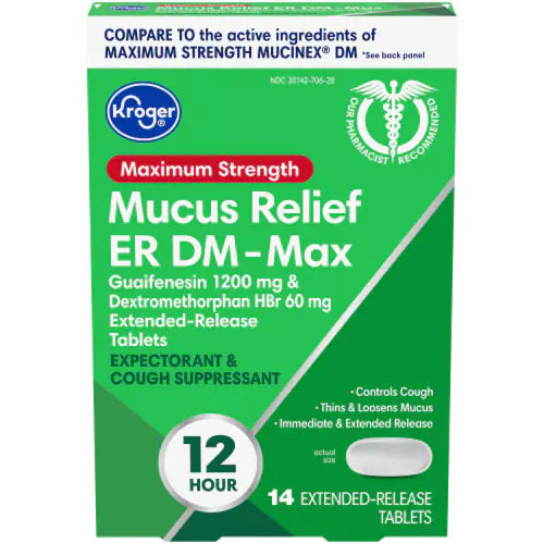 MUCINEX DM MAX STRENGTH TABLET 14CT