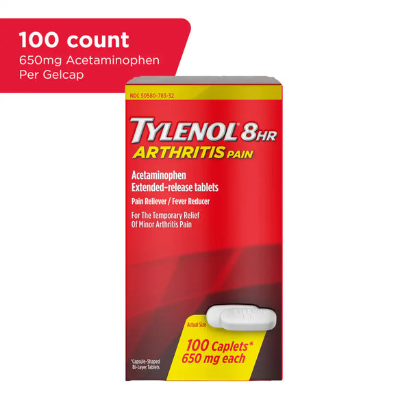TYLENOL ARTHRITIS 8HR CAPLET 100CT