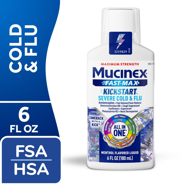 MUCINEX FAST MAX COLD&FLU LIQ MENTHL 6OZ