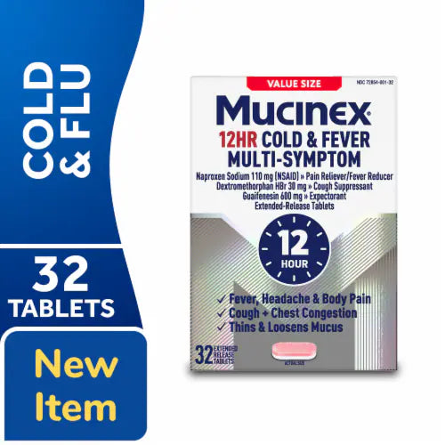MUCINEX 12HR COLD&FEVER M/S ER TAB 32CT