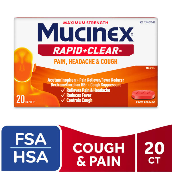 MUCINEX RAPID+CLEAR PN HA CNGST CPL 20CT