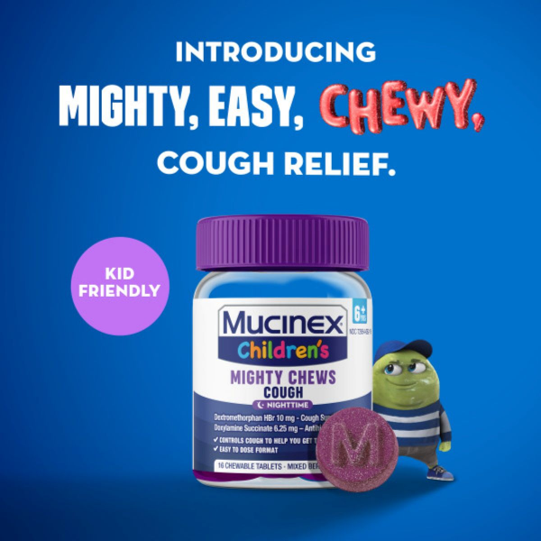 MUCINEX CHILD COUGH BRRY MIGHTY CHW 16CT