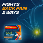 Advil Dual Action Back Pain with Acetaminophen Caplets, 72 Count