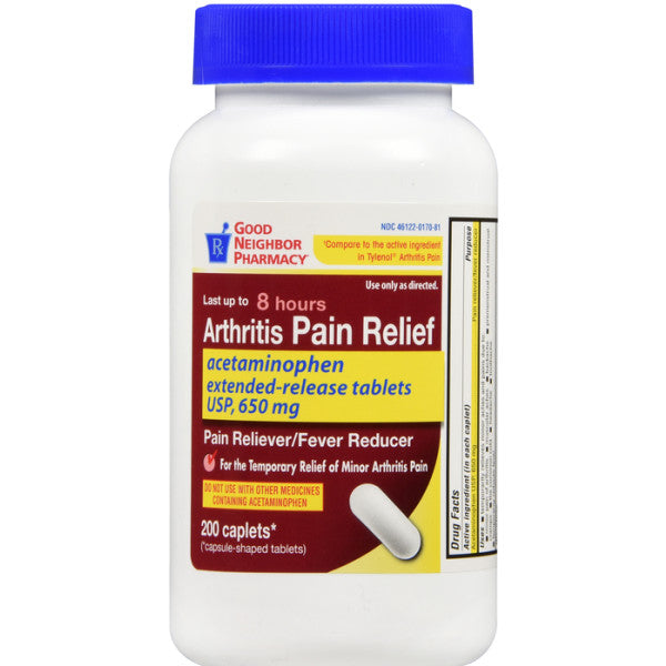 GNP PAIN RLF ARTHRITIS 650MG CPL 200CT