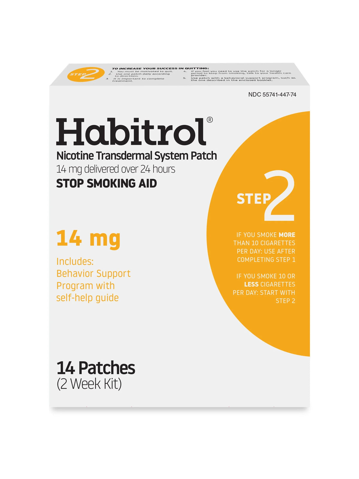 HABITROL NICOTIN TRNS PAT 14MG STEP2 7CT