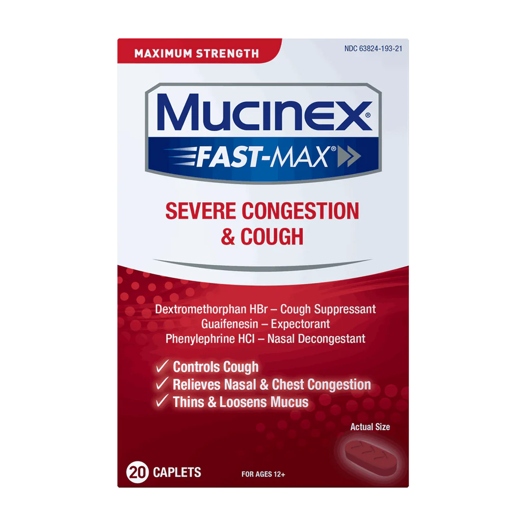 MUCINEX FASTMAX SVR CNGSTN&CGH CPL 20CT