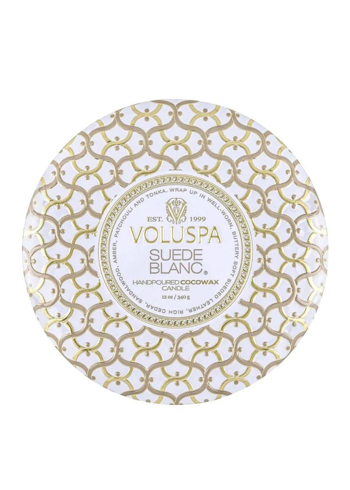VOLUSPA - Suede Blanc 3 Wick Candle