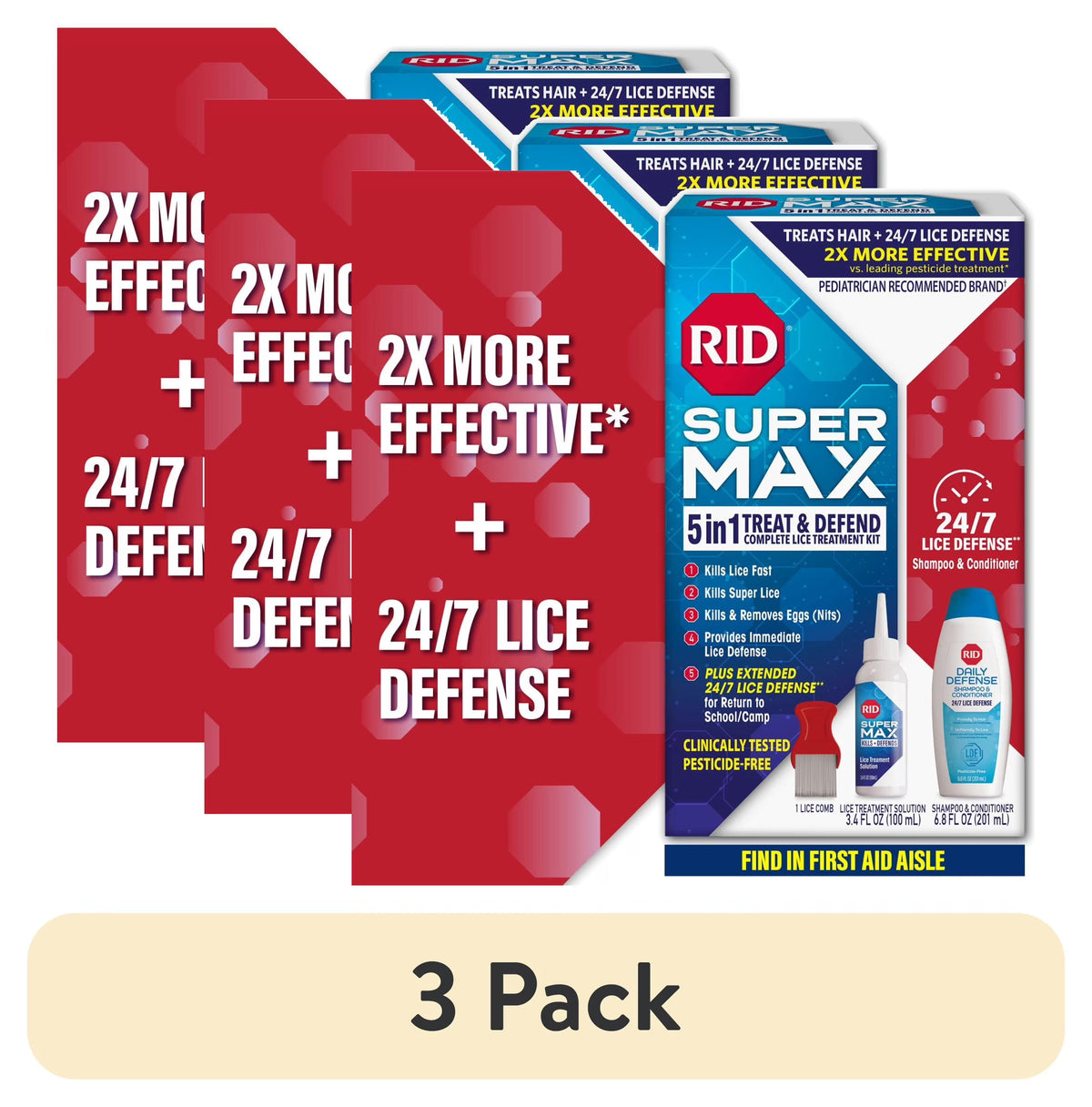RID SUPER MAX COMPLETE SOL+CM+SH KIT 3CT