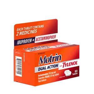MOTRIN DUAL ACTION WITH TYLENOL TAB 80