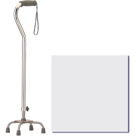 QUAD CANE 5620SI SMALL BASE SILVER NOVA