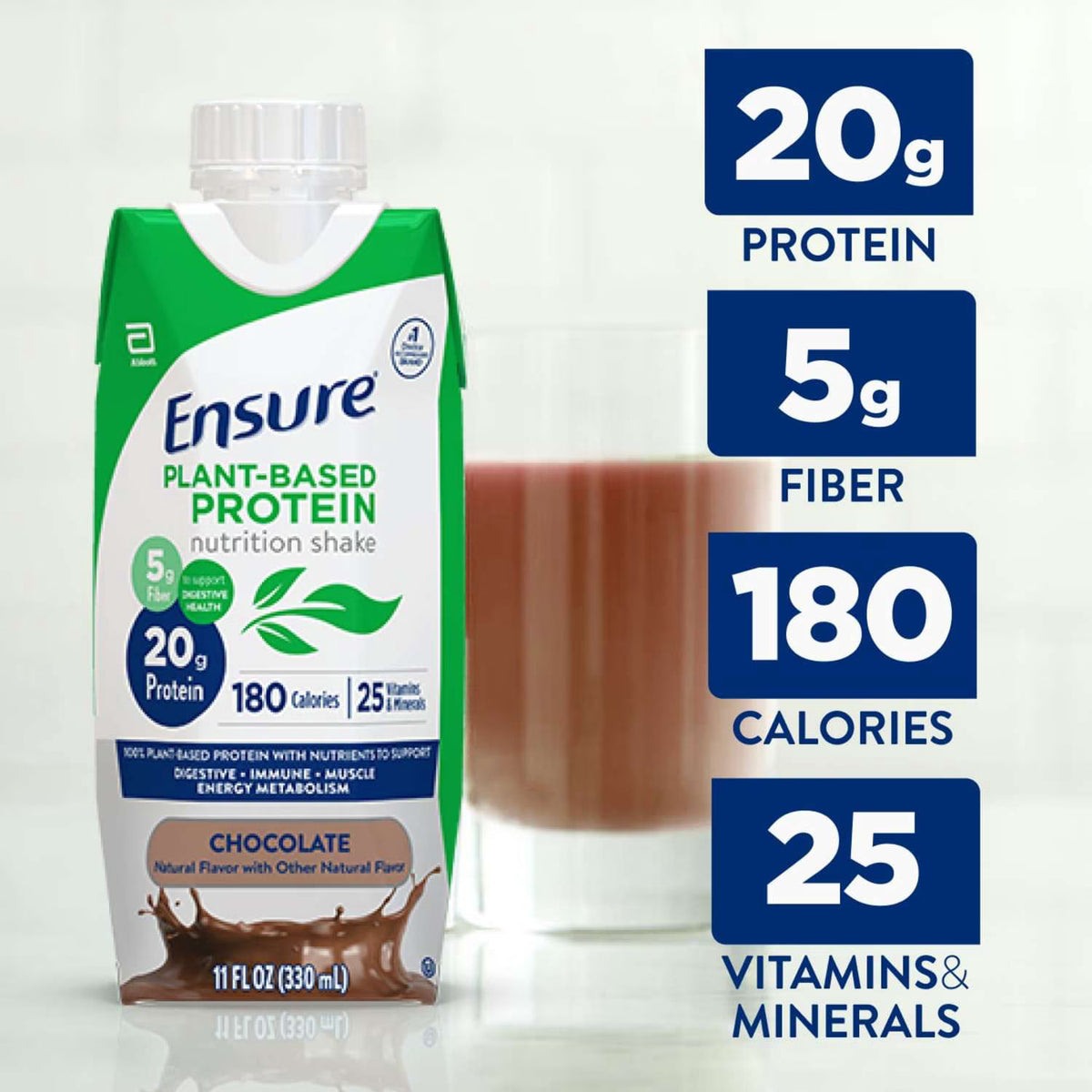 ENSURE PLANT BASED PROT LIQ CHOC 4X11OZ