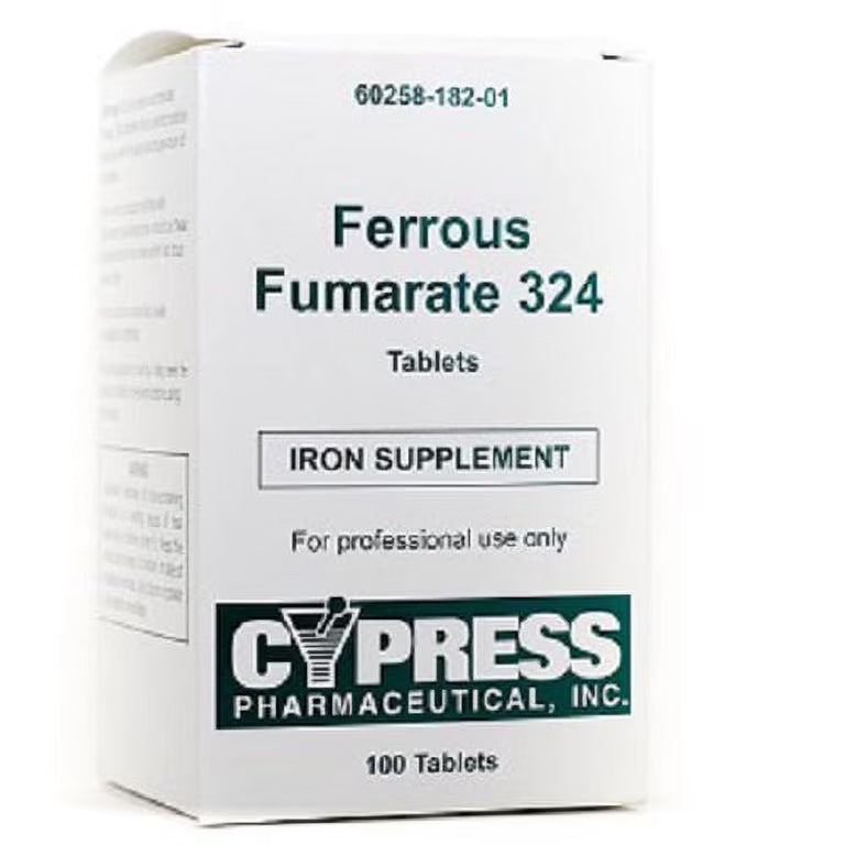FERROUS FUMARATE 324 MG TAB 100
