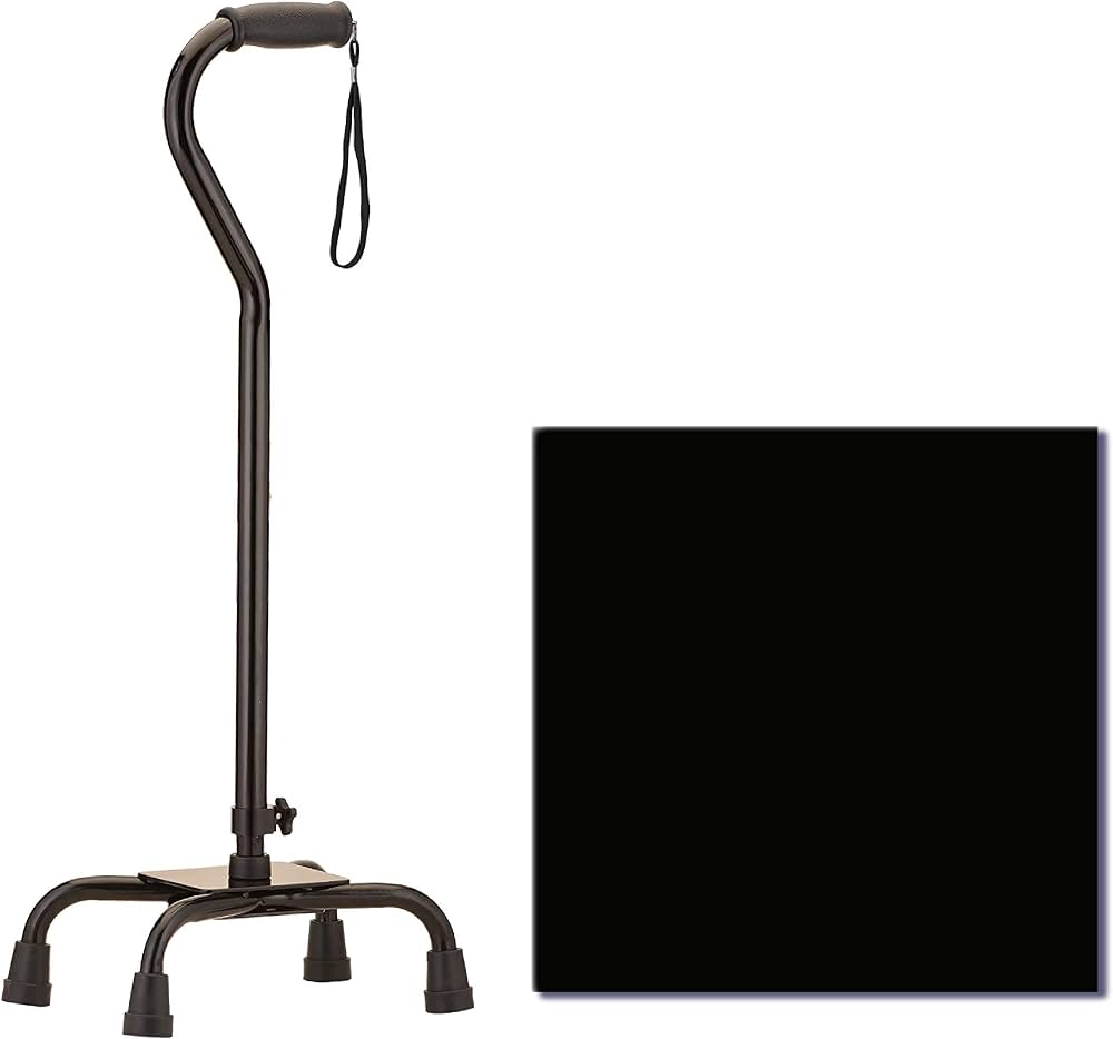 QUAD CANE 5610BK LARGE BASE BLACK NOVA