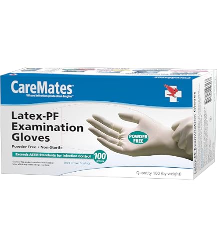 GLOVE CAREMATE LATEX P/F MED 100CT SHP