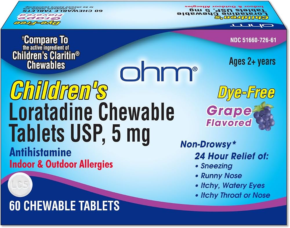 OHM CHILDREN LORATIDINE 5MG CHW 30CT