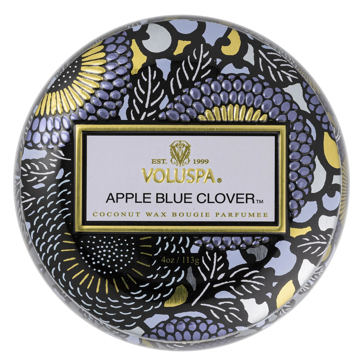 VOLUSPA - Apple Blue Clover Mini Tin Candle 4 oz