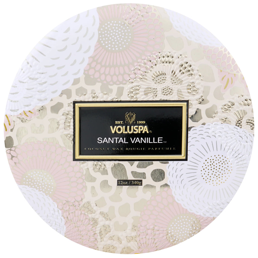 VOLUSPA - Santal Vanille 3 Wick Candle 12 oz