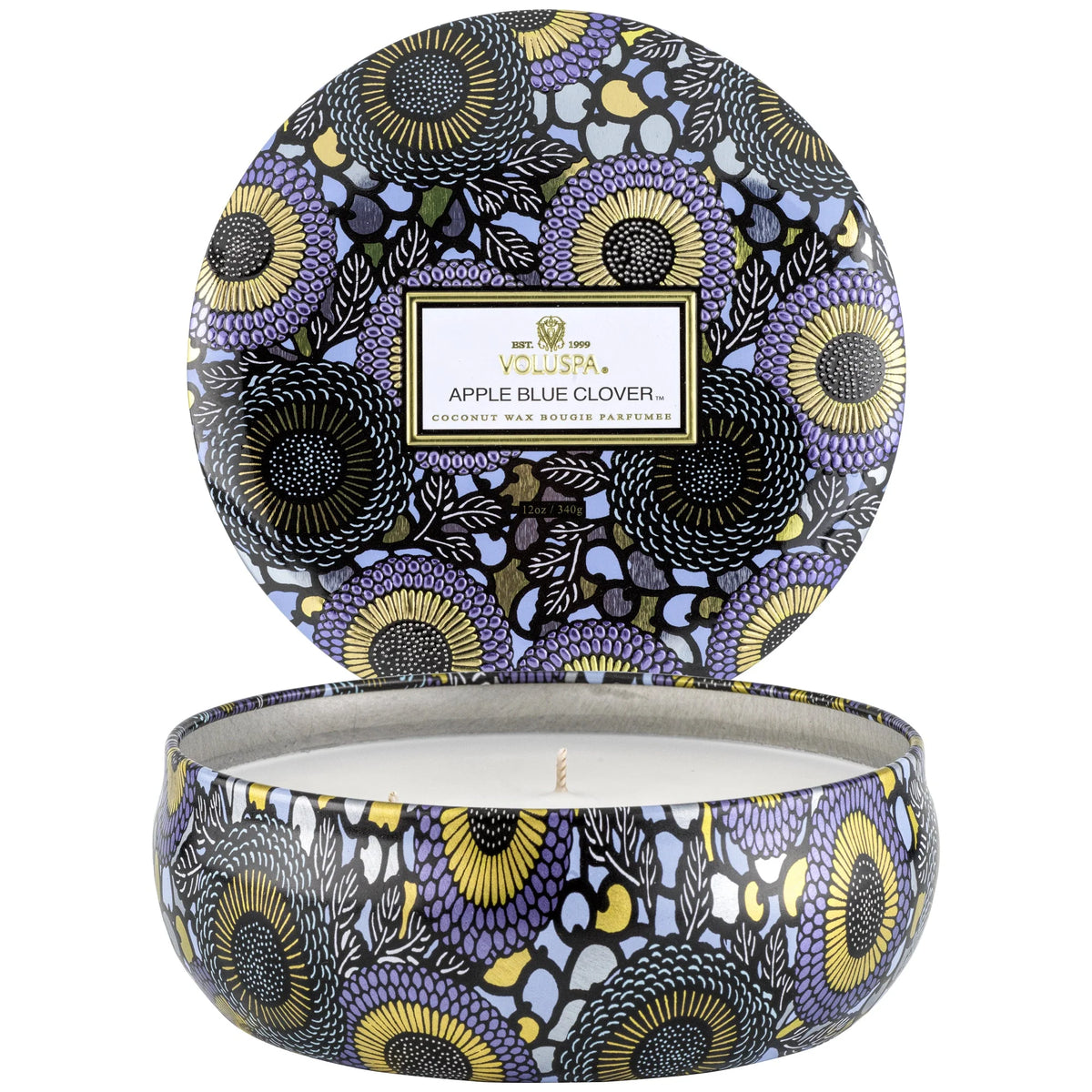 VOLUSPA - Apple Blue Clover 3 Wick Candle 12 oz