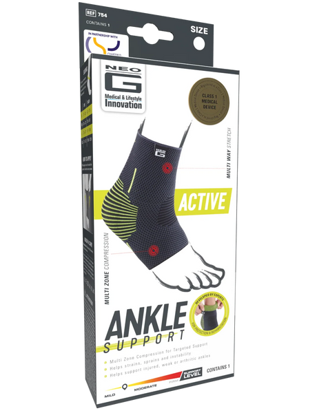 NEO G ACTIVE ANKLE SUPPORT LARGE 1CT