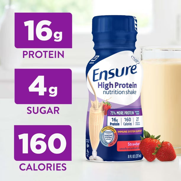 ENSURE HIGH PROTEIN LIQ STRAWBERRY 6X8OZ