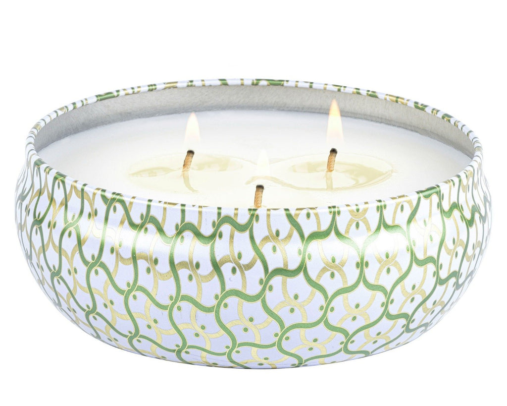 Voluspa Moroccan Mint Tea 3-Wick Tin Candle lid