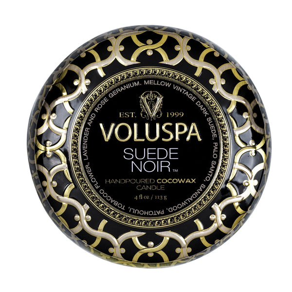 VOLUSPA - Suede Noir Mini Tin Candle 4 oz