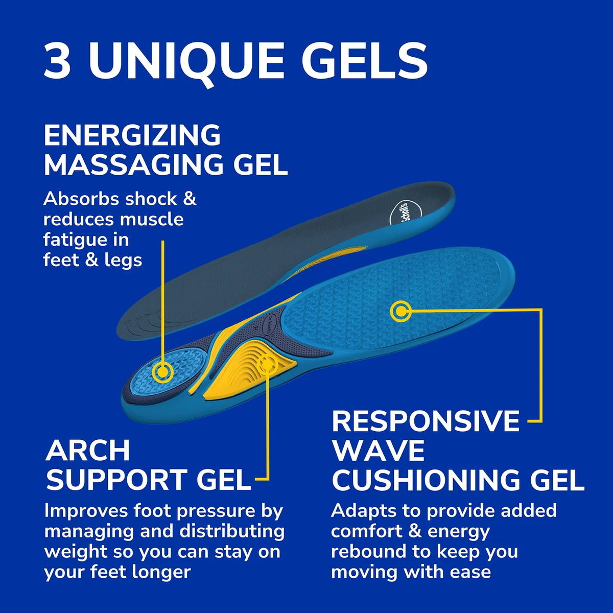 DR SCHOLLS COMFRT MASSAGE GEL INS WN 1PR