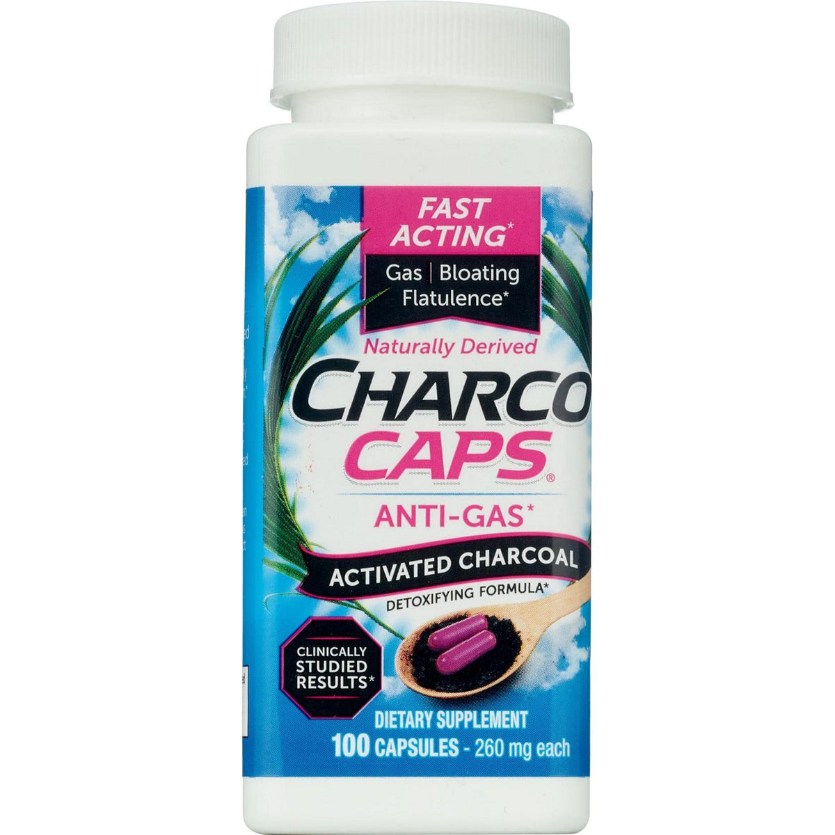 CHARCOCAPS ANTI GAS CAPSULE 100CT
