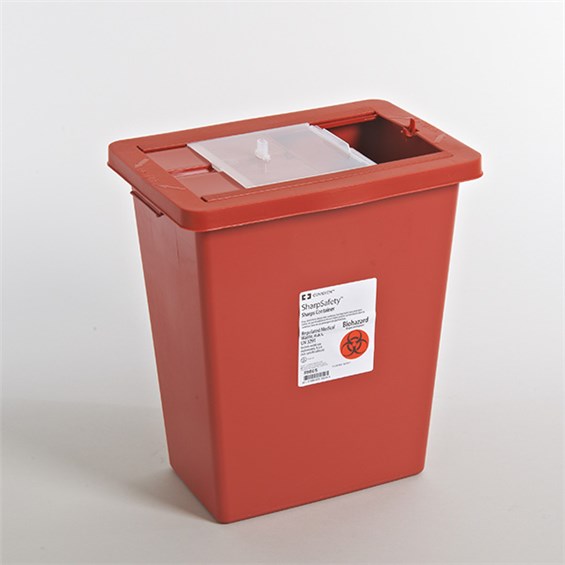SHARPS CONTNR 8GAL RED 8 GL