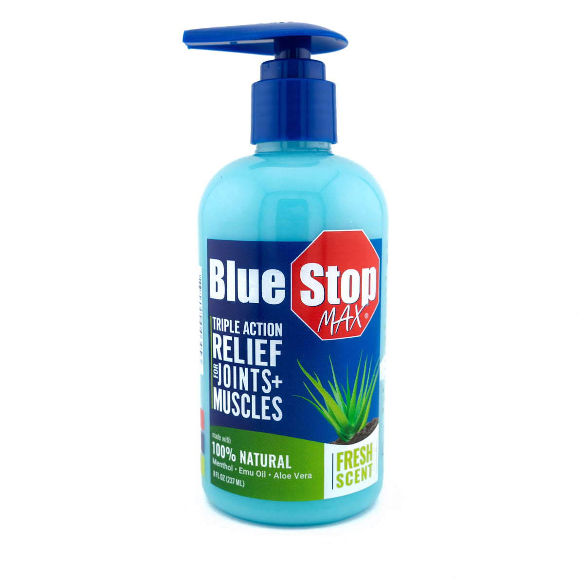 BLUE STOP MAX PUMP MASSAGE GEL 8OZ