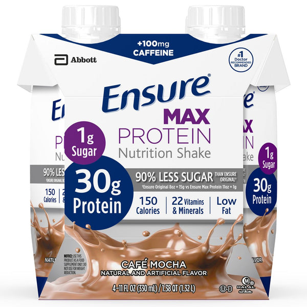 ENSURE MAX PROTEIN CAFE MOCHA LIQ 4X11OZ