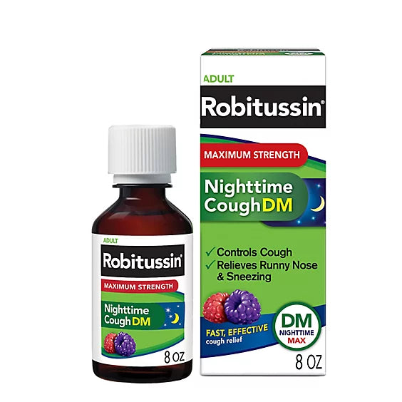 ROBITUSSIN DM MAX STR NIGHTTIME CGH 8OZ