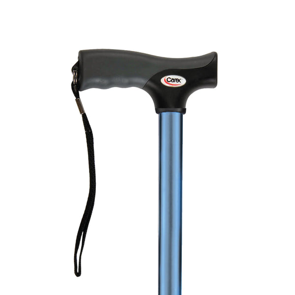 CANE SOFT GRIP FOLDING MET BL