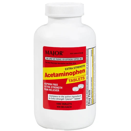ACETAMINOPHEN 500 MG E/S TAB 1000