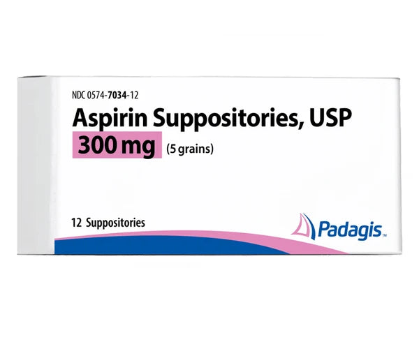 ASPIRIN 300 MG SUP 12 UD