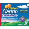 CLARITIN CHILD 24HR GRAPE 5 MG CHW 10CT