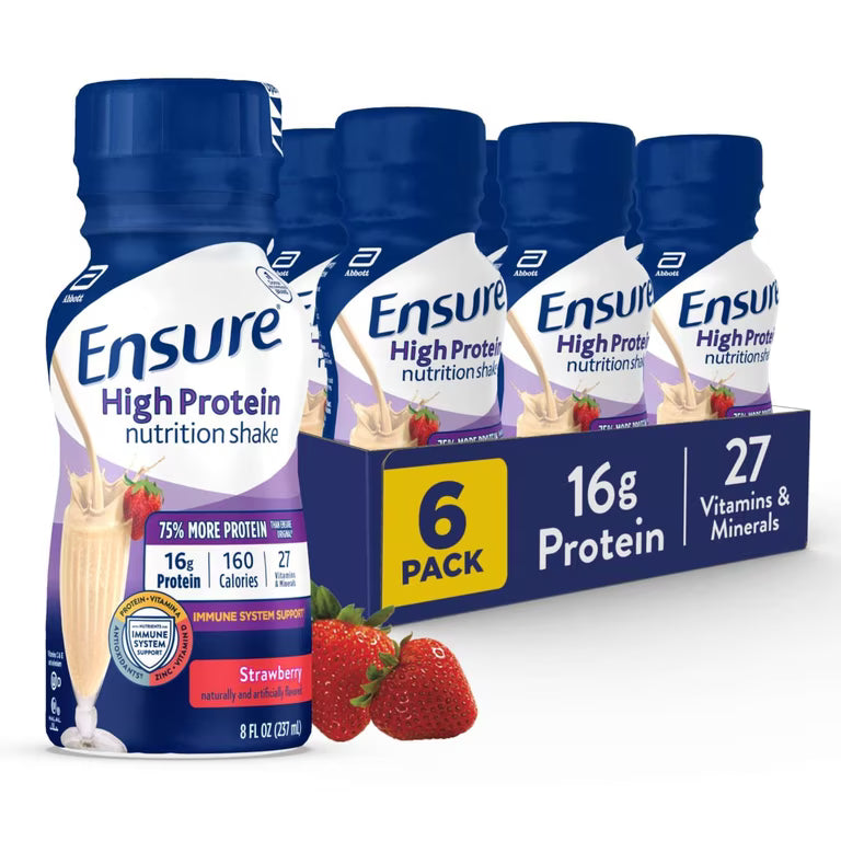 ENSURE HIGH PROTEIN LIQ STRAWBERRY 6X8OZ