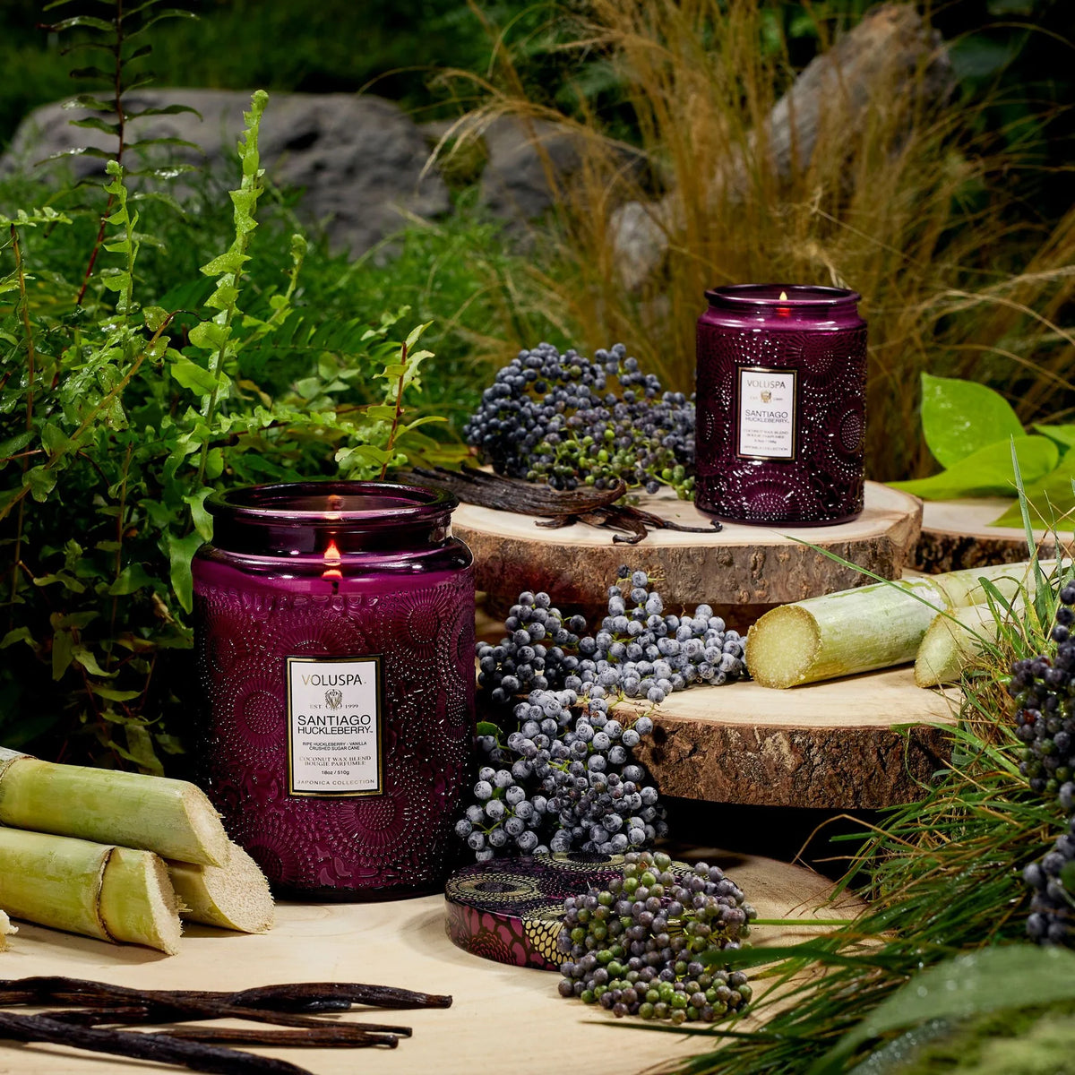 VOLUSPA - Santiago Huckleberry Glass Candle 18 oz