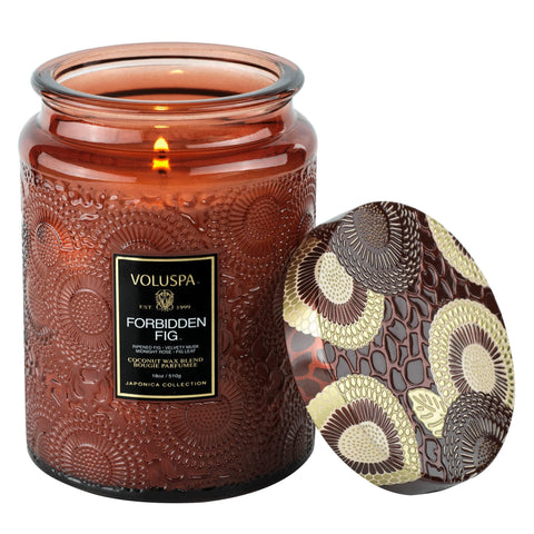 VOLUSPA - Forbidden Fig Glass Candle 18 oz