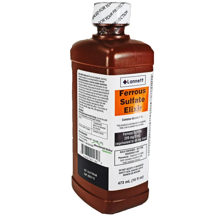 FERROUS SULFATE 220 MG-5 ML ELX 473 ML