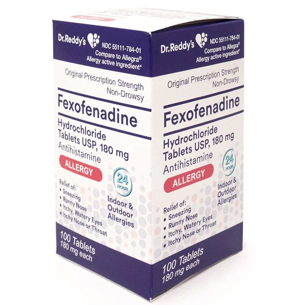 FEXOFENADINE HCL 180 MG TAB 100