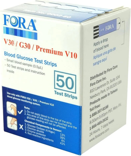 FORA V30/G30 TEST STRIP 50CT