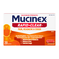 MUCINEX RAPID+CLR PAIN/HDACH/CGH CPL 20