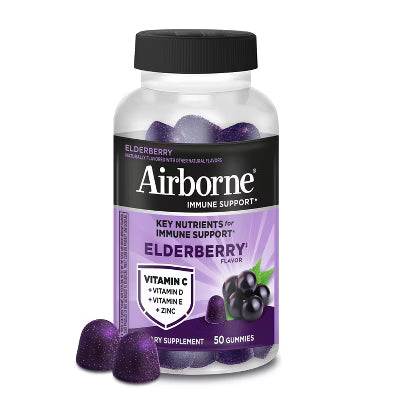 AIRBORNE GUMMIES ELDERBERRY 50CT