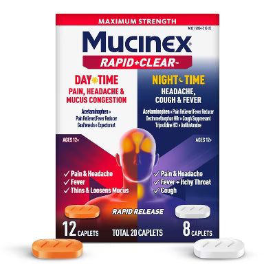 MUCINEX RAPID+CLEAR MAX NIGHT CPL 20CT