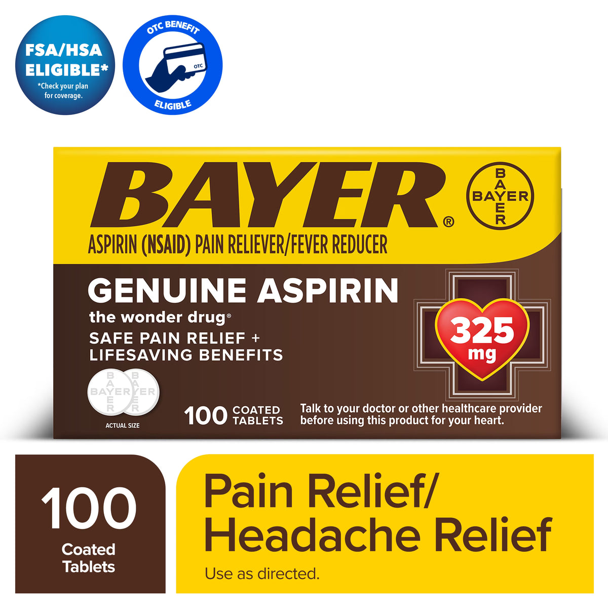 ASPIRIN 325 MG TAB 150 (15X10) UD